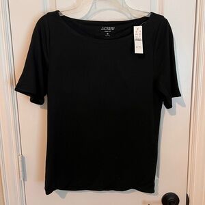 J. Crew - Form Knit Elbow Sleeve Top - Black - NWT - Size M